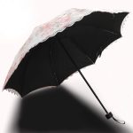 lace parasol umbrella Folding Anti-uv Sunshade Vintage Embroidered Sun Protection - Image 2
