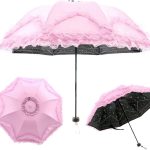 Lace Windproof Folding Sunny and Rainy Umbrella Ultraviolet-Proof Anti Sun UV Protection Parasol Umbrella