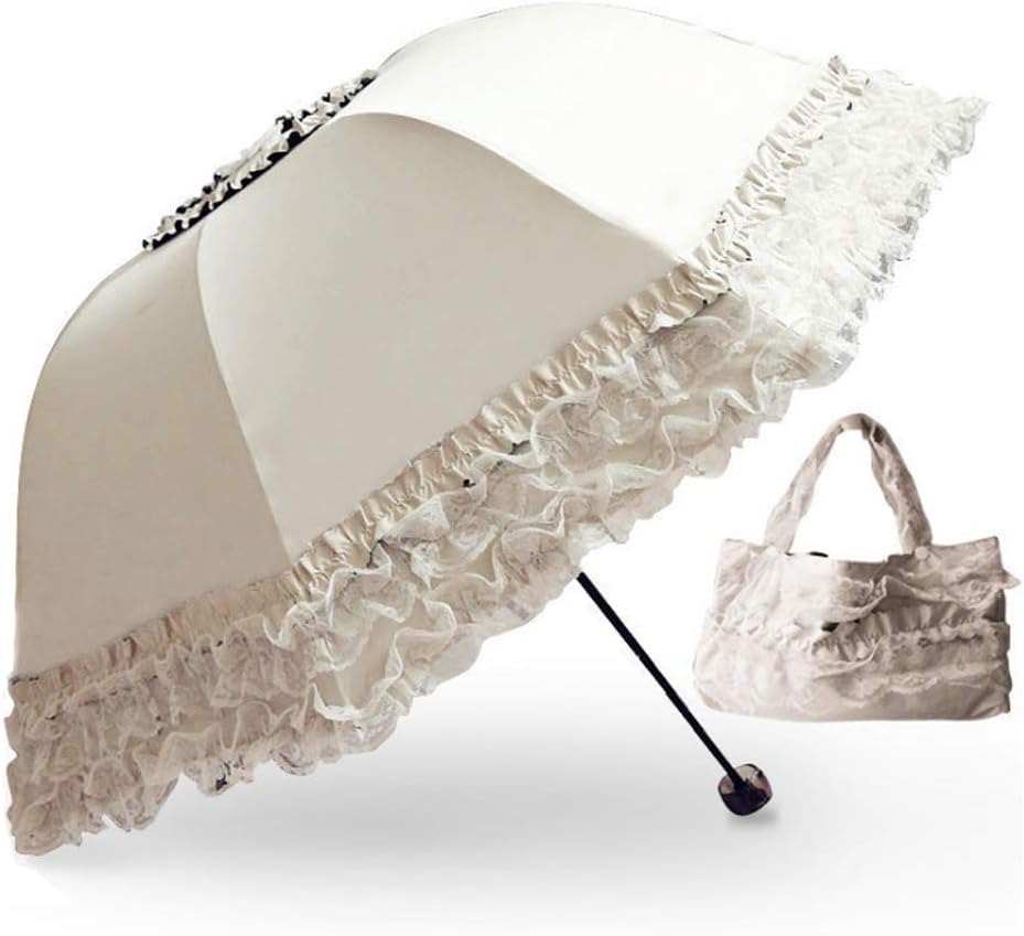 51JADFN7z-L._AC_SL1000_.jpg Lace Windproof Folding Sunny and Rainy Umbrella Ultraviolet-Proof Anti Sun UV Protection Parasol Umbrella - Image 1