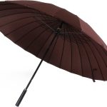 Umbrella for Rain Fashion Large Size 24 Ribs Long Handle Straight Anti-UV Sun Windproof Stick Umbrella
