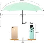 Small Travel Umbrella Compact for UV Protection Light Purse Size Umbrellas for Sun Rain Portable for Backpack - Image 2