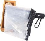 Full Automatic Folding Transparent Auto Open Close Umbrella - Travel Umbrella with Frosted Handle