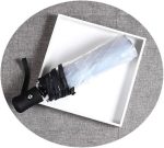 Full Automatic Folding Transparent Auto Open Close Umbrella - Travel Umbrella with Frosted Handle - Image 2