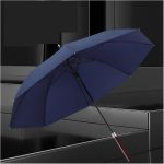 Umbrella for Rain Retro Solid Wood Curved Handle Eight-bone Long Handle Umbrella Business Straight Umbrella Men's Double Automatic Wooden Handle Umbrella Outdoor Umbrellas - Image 2