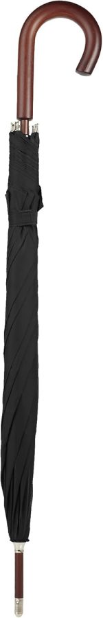 Auto Open Umbrella Classic Wooden J Stick Handle with Easy Grip - Windproof, Rainproof and Durable y Design – Versatile Travel, Perfect for Rainy Days - Image 2