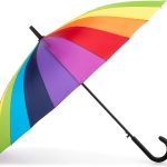 Large  Auto-Open 24 Rib Stick Umbrella with a Classic J Hook Curved Handle and water repellant