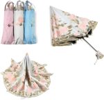 Ladies Anti-UV Lace Embroidery Sun Parasol Folding Umbrella Wedding Umbrella - Image 2