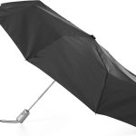 Automatic Open Water-Resistant Travel Foldable Umbrella, Black