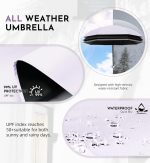 Travel Mini Umbrella Compact Small & Lightweight, UV Rain Protection, Pocket-Sized Folding Umbrellas with Quickdraw & Case for Men Women & Kids Backpack - Image 2