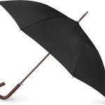 Auto Open Umbrella Classic Wooden J Stick Handle with Easy Grip - Windproof, Rainproof and Durable y Design – Versatile Travel, Perfect for Rainy Days
