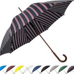 48" Arc Classic Wood Handle Umbrella Auto Open Windproof clear Unbreakable Stick Rain Umbrella