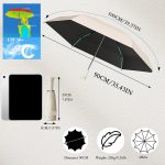 Mini Folding Travel Umbrella with Built-in Hidden Telescoping Handle,Teflon Coating, UPF 50+,UV Protection,Compact Lightweight Portable,6 Ribs Design,Small,Sun/Rain,Women/ Kids/Girls,Backpack Car - Image 2