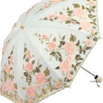 Ladies Anti-UV Lace Embroidery Sun Parasol Folding Umbrella Wedding Umbrella
